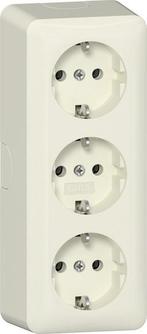 Gira Drievoudige Opbouw SCHUKO Stopcontact 16A 250V - 478912, Doe-het-zelf en Bouw, Verzenden, Nieuw