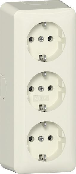 Gira Drievoudige Opbouw SCHUKO Stopcontact 16A 250V - 478912, Doe-het-zelf en Bouw, Elektriciteit en Kabels, Verzenden