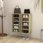 vidaXL Schoenenkasten 2 st 31,5x35x70 cm hout sonoma, Verzenden, Nieuw