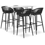 vidaXL 5-delige Barset wit en zwart, Verzenden, Nieuw
