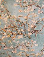 Stof Art Nouveau Van Gogh Mandorlo in fiore Turkoois, Antiek en Kunst