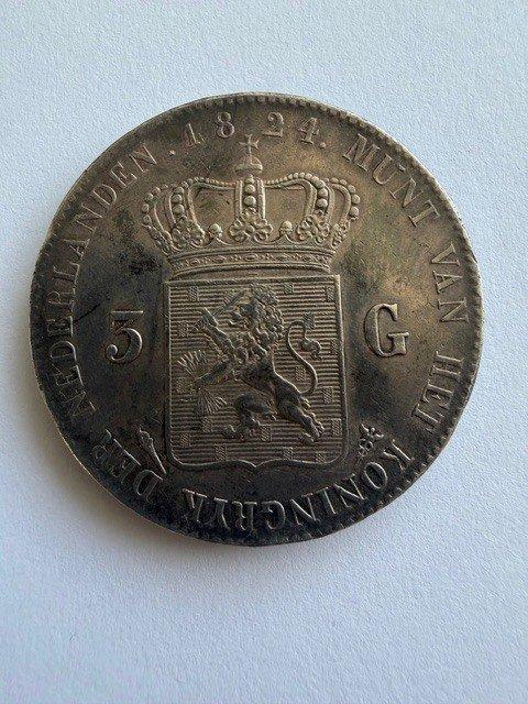 Nederland. Willem I. Gulden 1824, Postzegels en Munten, Munten | Nederland