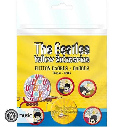 The Beatles Yellow Submarine Badge Pack (6x), Verzamelen, Muziek, Artiesten en Beroemdheden, Ophalen of Verzenden