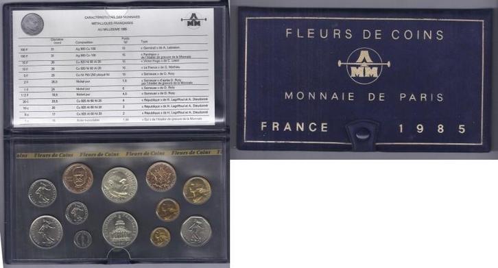 Coffrets Fleur de coin France Coffret Fleur De Coin 1985..., Timbres & Monnaies, Monnaies | Europe | Monnaies non-euro, Envoi