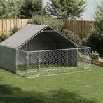 vidaXL Hondenkennel met ren 3x3x1,9 m gegalvaniseerd staal, Verzenden, Nieuw