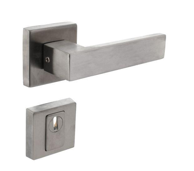 Intersteel SKG3 Veiligheid achterdeur set Amsterdam rvs, Doe-het-zelf en Bouw, Hang- en Sluitwerk, Klink of Kruk, Nieuw, Overige materialen