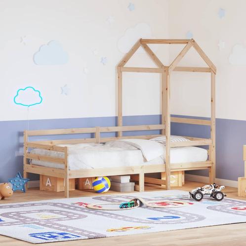 vidaXL Slaapbank met huisje 90x200 cm massief grenenhout, Huis en Inrichting, Slaapkamer | Bedden, Nieuw, Verzenden