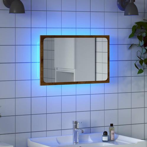 vidaXL Badkamerspiegel met LED 60x8,5x38 cm artisanaal, Maison & Meubles, Tables | Coiffeuses, Envoi