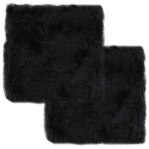 vidaXL Stoelkussens 2 st 40x40 cm echt schapenvacht, Huis en Inrichting, Woonaccessoires | Kussens, Nieuw, Verzenden