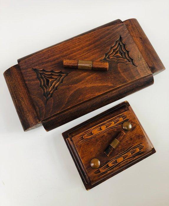 Sieradendoos (2) - Hout, Messing, Antiek en Kunst, Curiosa en Brocante