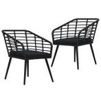 2x Rattan Tuinstoelen met Kussens | Tweede Kansje OP=OP, Tuin en Terras, Verzenden, Nieuw, Rotan