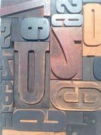 Drukblokken - XL oude typografische letterblokjes - Italië -