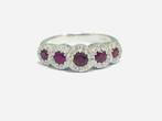 Bague - 18 carats Or blanc -  2.10ct. tw. Rubis - Diamant -, Bijoux, Sacs & Beauté