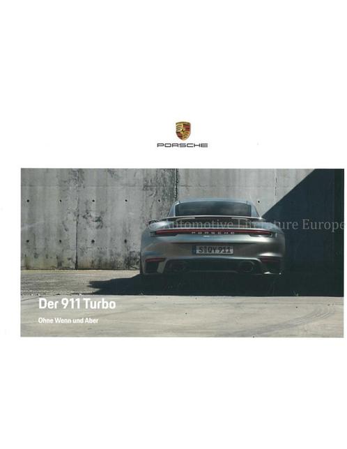2022 PORSCHE 911 TURBO HARDCOVER BROCHURE DUITS, Boeken, Auto's | Folders en Tijdschriften, Ophalen of Verzenden