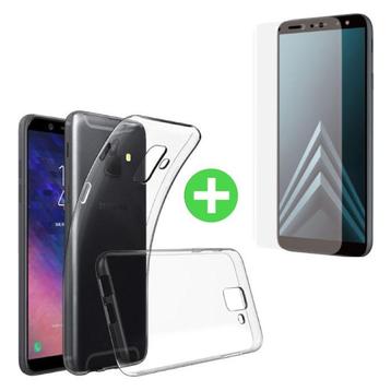 Samsung Galaxy A6 2018 Transparant TPU Hoesje + Screen, Verzenden