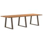 vidaXL Eettafel met natuurlijke rand 280x100x74 cm massief, Huis en Inrichting, Verzenden, Nieuw
