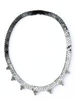 Collier ras du cou - 18 carats Or blanc - 0.02ct. tw. -