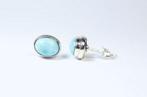 Larimar 2 x oorstekers- 2.44 g - (2), Verzamelen