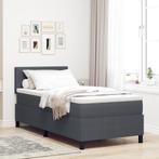 vidaXL Boxspringbed met Matras Donkergrijs Eenpersoons, Huis en Inrichting, Slaapkamer | Bedden, Verzenden, Nieuw