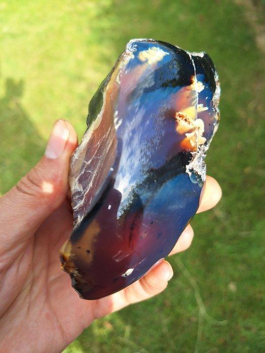 Amber - Barnsteen - schilderij- kunstwerk- multicolor, Verzamelen, Mineralen en Fossielen