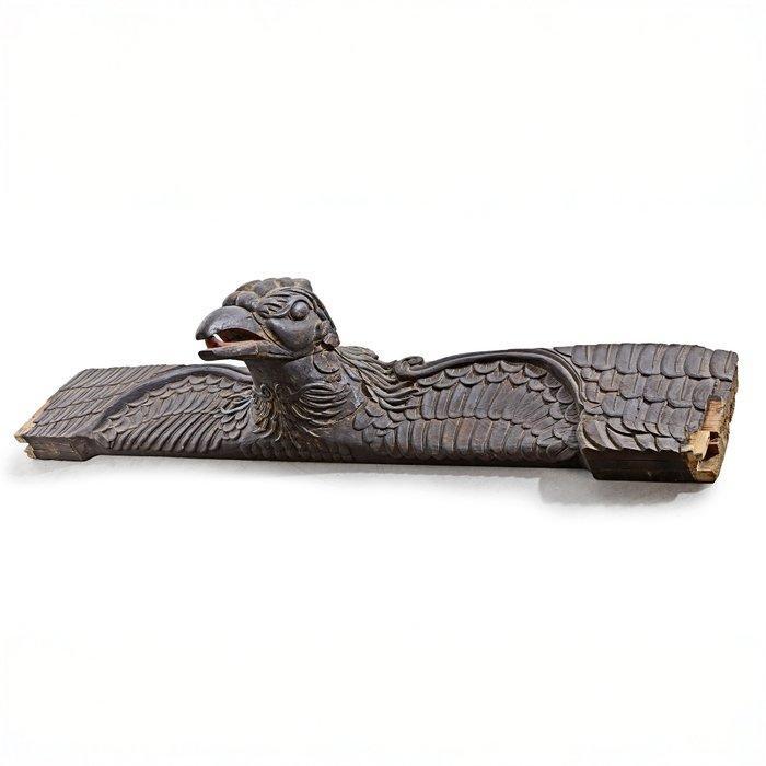 Zeer groot Japans tempelbeeldhouwwerk. - Keyaki (zelkova -, Antiek en Kunst, Antiek | Overige Antiek