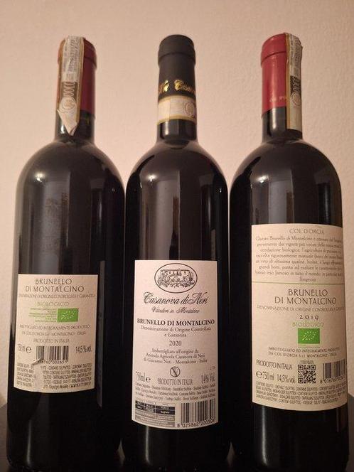 2014 , 2019 Col dOrcia & 2020 Casanova di Neri - Brunello, Verzamelen, Wijnen