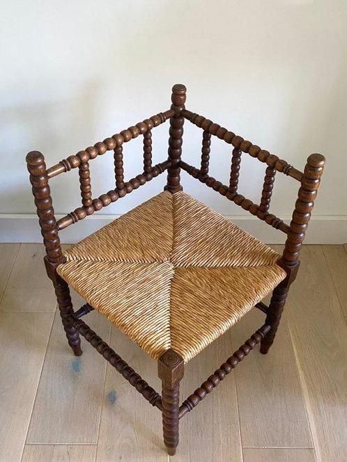Bobbin turned hoekstoel - Stoel - Eik, Antiek en Kunst, Curiosa en Brocante