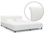 vidaXL Bedframe kunstleer wit 160x200 cm, Huis en Inrichting, Slaapkamer | Bedden, Verzenden, Nieuw