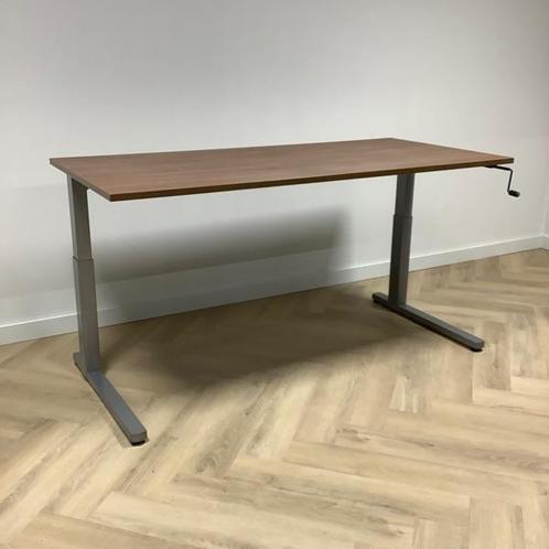 Tweedehands slinger bureau 170x80 cm, Bruin eiken - grijs, Maison & Meubles, Bureaux, Bureau