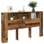 vidaXL Hoofdbordkast 180x18,5x102,5 cm bewerkt hout oud, Huis en Inrichting, Verzenden, Nieuw