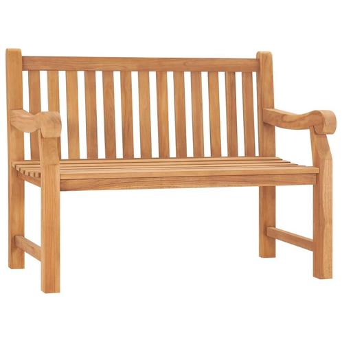 vidaXL Tuinbank 114 cm massief teakhout, Tuin en Terras, Tuinsets en Loungesets, Nieuw, Verzenden
