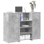 vidaXL Receptiebalie 135x50x103,5 cm bewerkt hout betongrijs, Verzenden, Nieuw