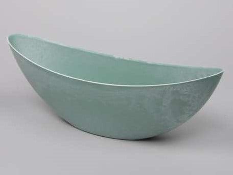 Bootschaal groot halfhoog Soft Turquoise 39x12x13 cm, Huis en Inrichting, Woonaccessoires | Kunstplanten en Kunstbloemen, Nieuw