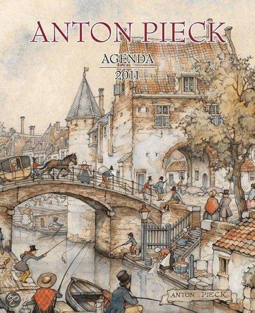 Anton Pieck bureau-agenda brug/stadspoort 8716467005374, Boeken, Overige Boeken, Gelezen, Verzenden