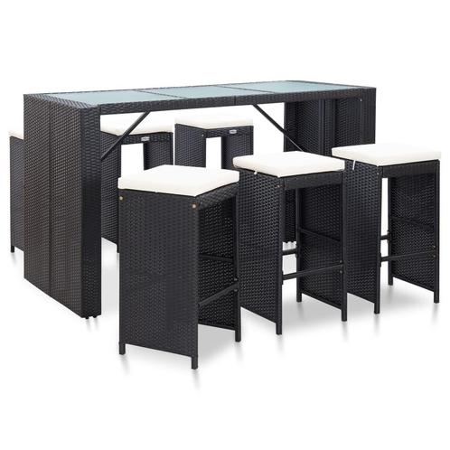 vidaXL Ensemble de bar de jardin 7 pcs avec coussins, Jardin & Terrasse, Ensembles de jardin, Neuf, Envoi