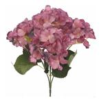 Hortensia groot hydrangea bush vintage pink 45 cm zijdebloem