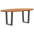 vidaXL Eettafel 200x100x74 cm ovaal massief eikenhout, Huis en Inrichting, Verzenden, Nieuw