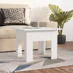 vidaXL Salontafel 55x55x42 cm bewerkt hout wit, Huis en Inrichting, Tafels | Salontafels, Verzenden, Nieuw