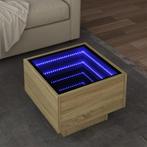 vidaXL Bijzettafel met LED 40x40x30 cm bewerkt hout sonoma, Huis en Inrichting, Tafels | Salontafels, Verzenden, Nieuw