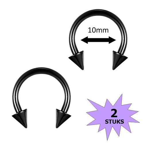 Fako Bijoux® - Circular Barbell Piercing - Hoefijzer Spike -, Handtassen en Accessoires, Piercings, Verzenden