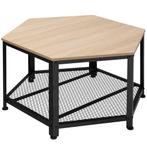 tectake Salontafel Norwich - Industrieel licht hout, eiken S, Huis en Inrichting, Tafels | Salontafels, Verzenden, Nieuw