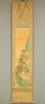 Mount Horai (Mount Penglai) Eternal Youth Sansui Landscape, Antiek en Kunst