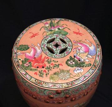 Tabouret - Porcelaine - peint à la main, Antiek en Kunst, Kunst | Designobjecten
