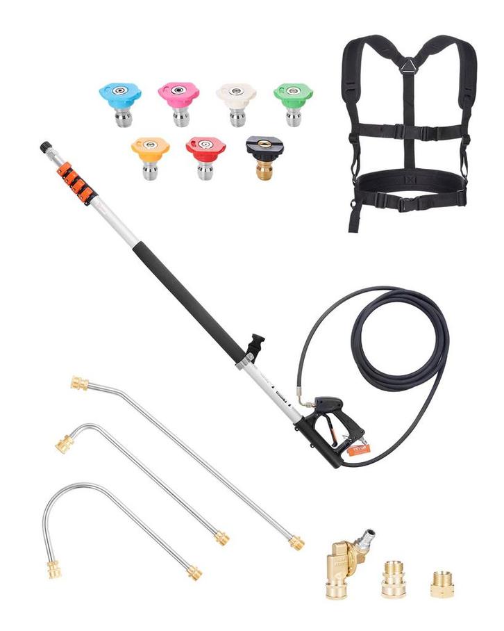 VEVOR Hogedrukreiniger telescopische toverstaf, 6,4 m, 4000, Huis en Inrichting, Woonaccessoires | Overige, Nieuw, Verzenden