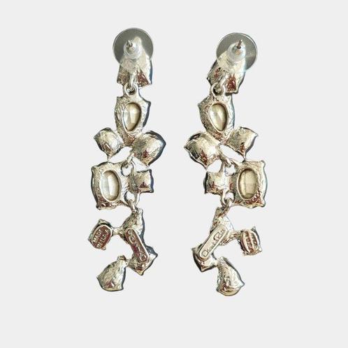 Oscar De La Renta - Verguld - Oorbellen - Gekleurd Kristal, Antiek en Kunst, Curiosa en Brocante