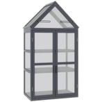 TRUUSK Broeikas met 3 Planken - Massief Hout - Polycarbonaat, Verzenden, Nieuw