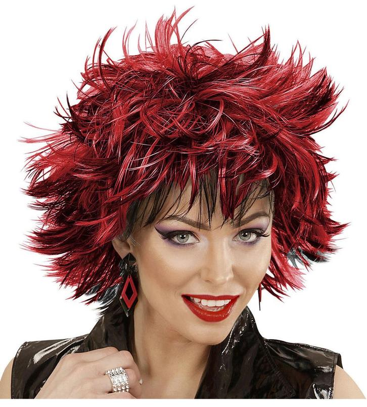 Zwart Rode Pruik, Hobby & Loisirs créatifs, Articles de fête, Envoi