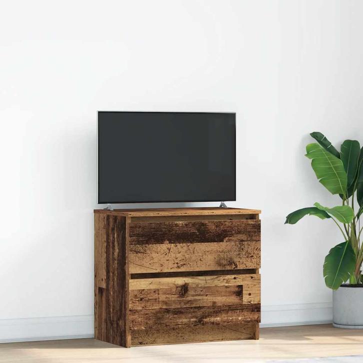vidaXL Tv-meubel 60x35x54 cm bewerkt hout oud houtkleurig, Huis en Inrichting, Kasten |Televisiemeubels, Nieuw, Verzenden