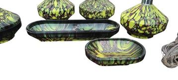 Art Deco Toiletset (6) - Murano - Glas, Avventurina
