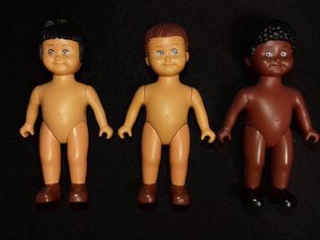 Lego - Education - 3x Lego Duplo Doll, rare, with moving